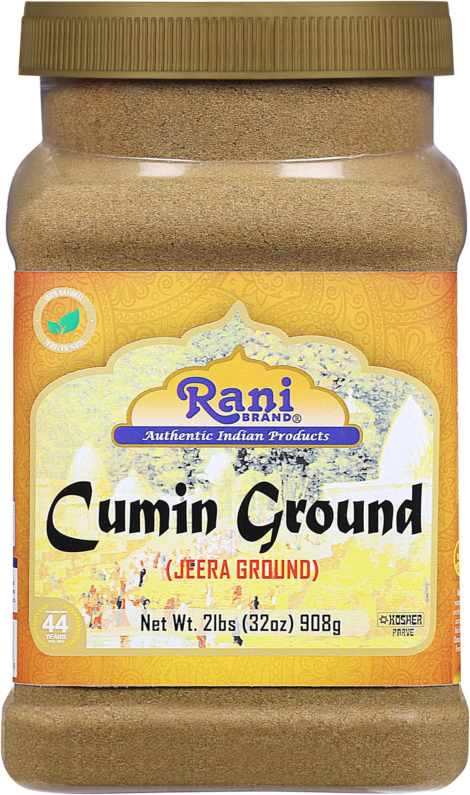 Rani Cumin (Jeera) Powder Spice 32oz (2lbs) 908g PET Jar ~ All Natural | Vegan | Gluten Friendly | NON-GMO | Kosher | Indian Origin