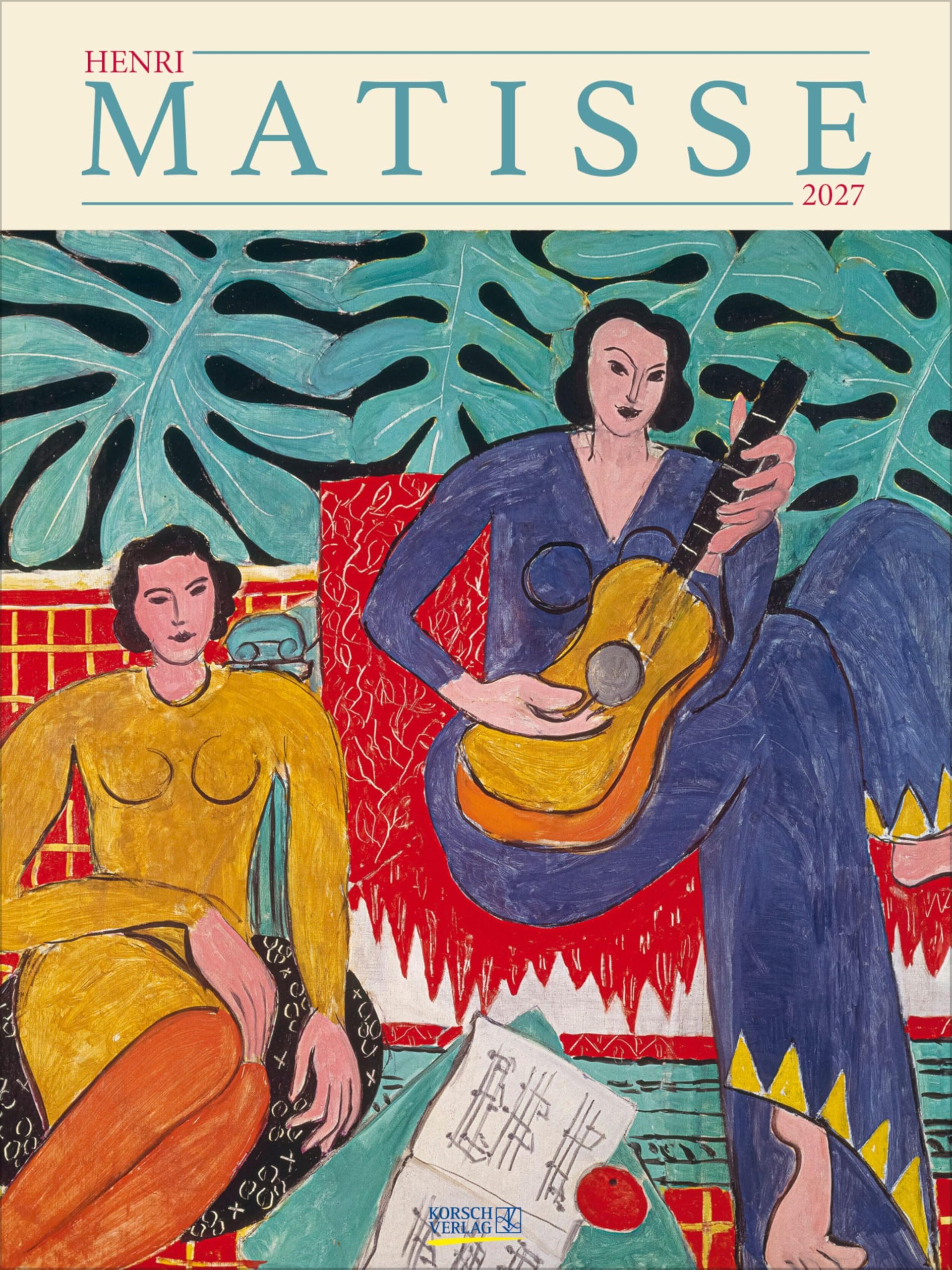 Matisse 2027: Großer Kunstkalender. Hochwertiger Wandkalender mit Meisterwerken von dem bekannten Maler Henri Mastisse. Kunst Gallery Format: 48 x 64 cm.