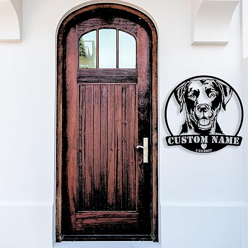 Vista 9 de Figura de pastor alemán personalizada, letrero de metal, decoración de habitación de perro, divertido arte de pared de perro, regalos de pastor