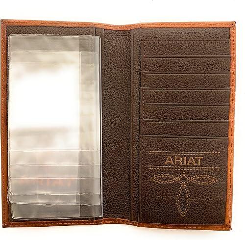 Miniatura 2 de ARIAT WALLET ARIAT A3544208 - Cartera con diseño floral en relieve para hombre, Marrón, Talla única, Rodeo