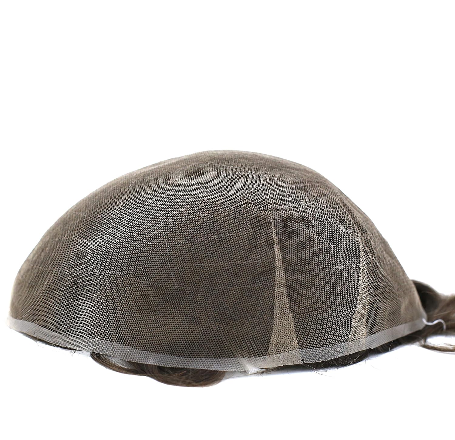 Mens Toupee Human Hair Replacement System Soft Swiss Lace Undetectable Hairpieces Hairline #1B