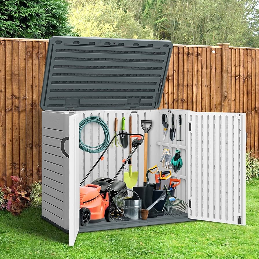 Amazon.com: YITAHOME Outdoor Horizontal Storage Shed with X
