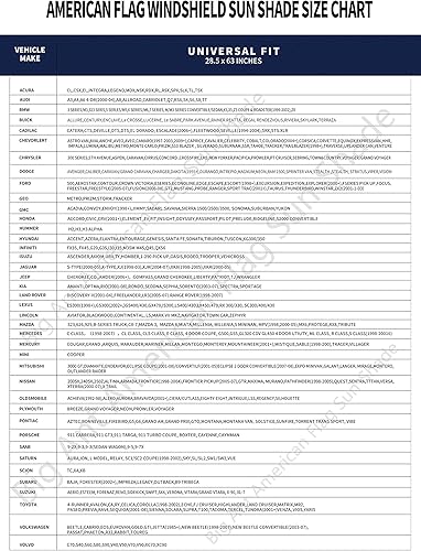 Miniatura 3 de Big Ant Parasol para automóvil, parasol para parabrisas de bandera estadounidense, mantiene el vehículo fresco, el mejor protector de visera de