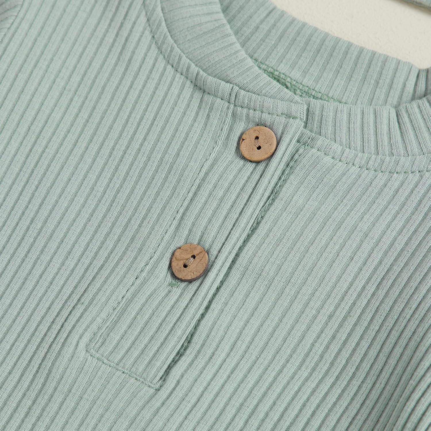 Newborn Baby Boy Clothes Long Sleeve Ribbed Bodysuit Pants Hat 3-Piece Outfit Set - Image 4