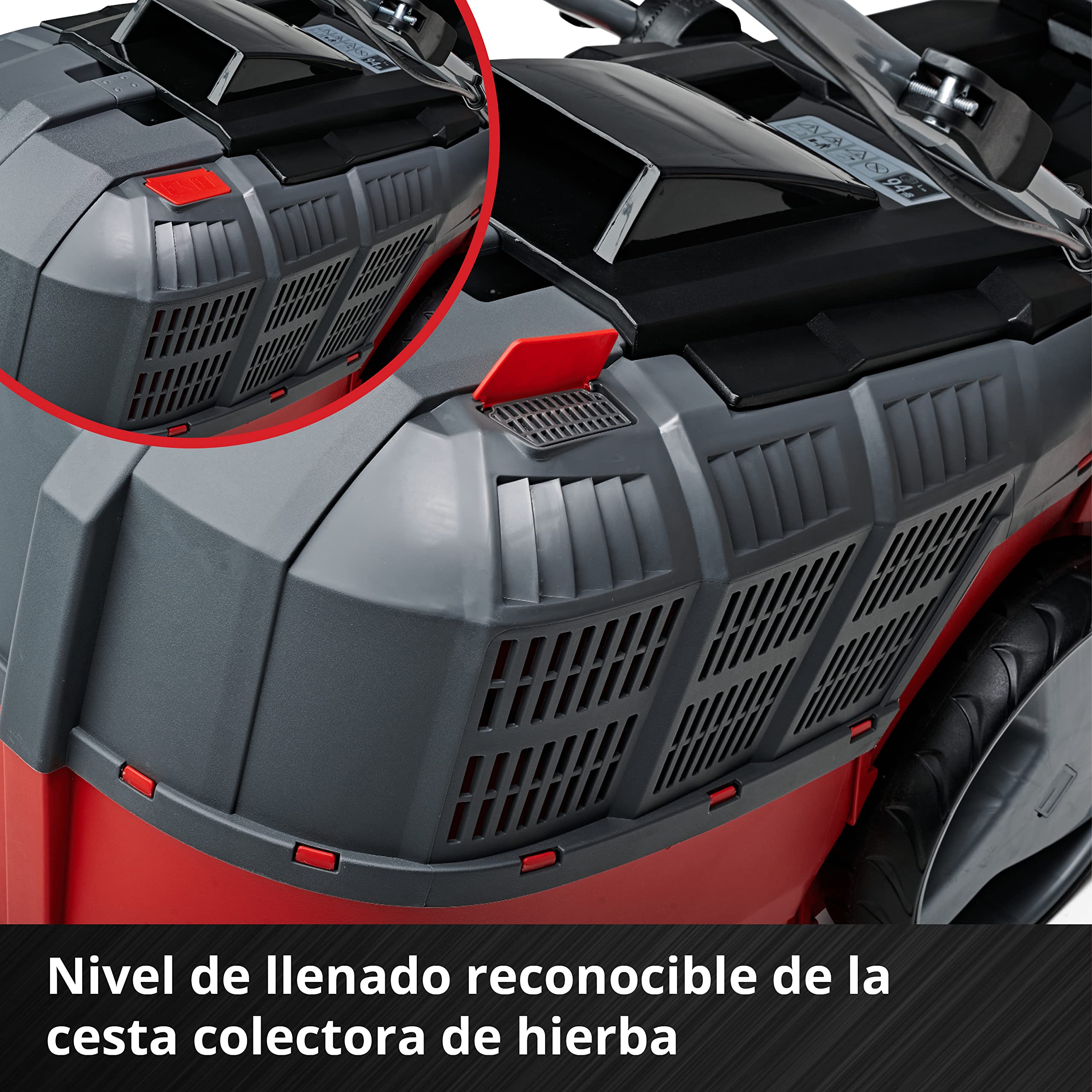 Einhell Cortacésped a batería GE-CM 43 Li M Kit Power X-Change (36V, 43 cm Ancho de Corte, hasta 600 m², Brushless, función de Mulching, 63L Bolsa recolectora, con 2X 4,0 Ah baterías y 2X Cargadores)