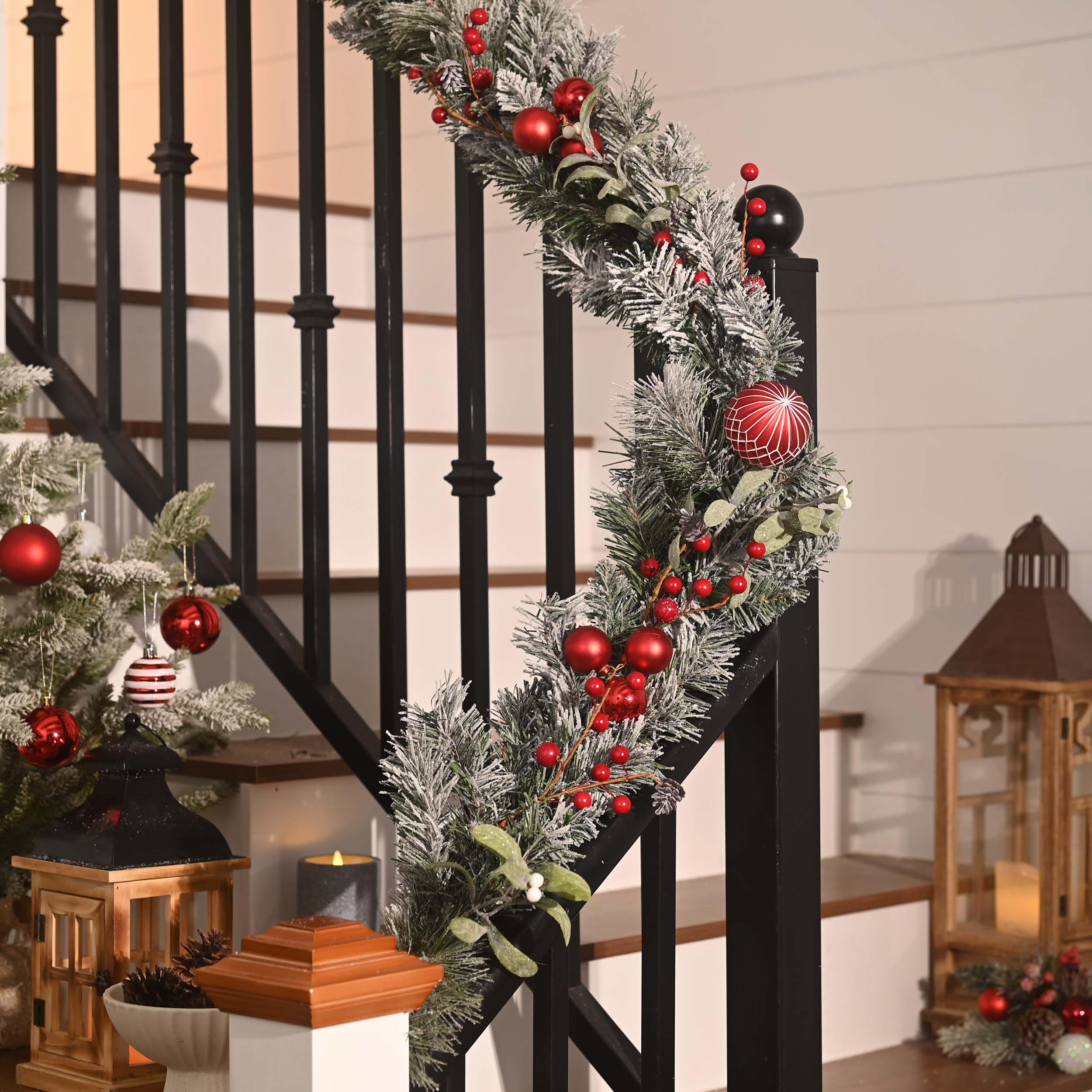 Kerstdennennaalden, slinger, 1,75 m, goud, kunstkerstslinger met