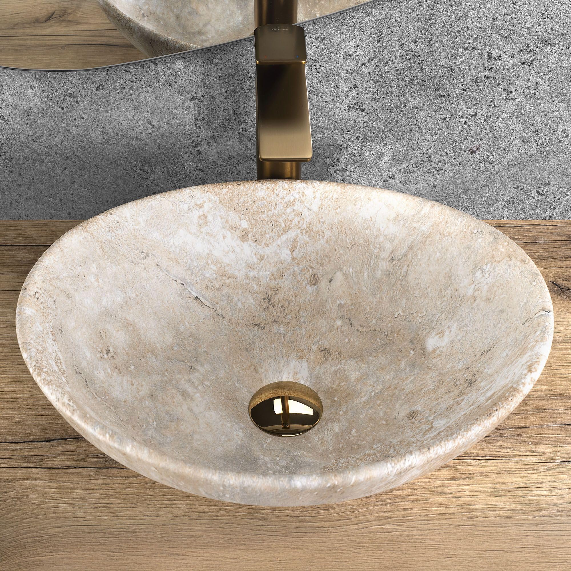 Lavabo Sobre Encimera Rea Sofia Savana Matt Beige 41X34,5X15Cm