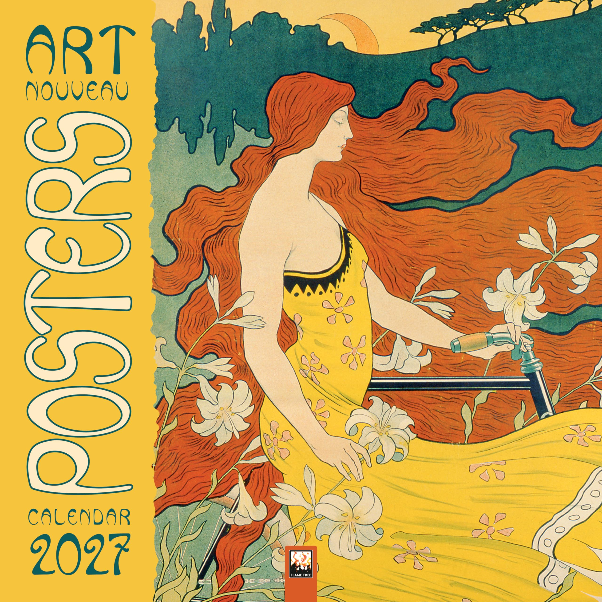 Art Nouveau Posters Wall Calendar 2027 (Art Calendar): Original Flame Tree Publishing-Kalender [Kalender]