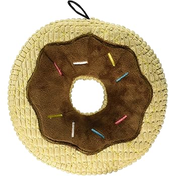 TrustyPup Donuts and Beer Durable Plush Dog Toys with Squeakers