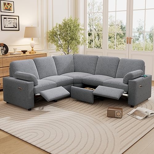 89" Power Recliner Sectional Sofa Home Theater Reclining Sofa with
