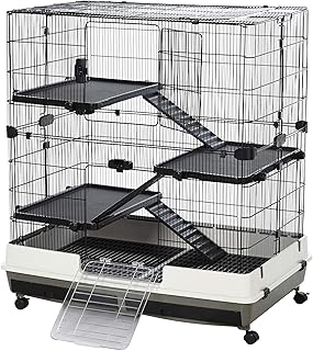Sponsored Ad - PawHut 2/4/6 Levels Rolling Small Animal Rabbit Cage for Hamsters, Chinchillas, & Gerbils with a Large Livi...