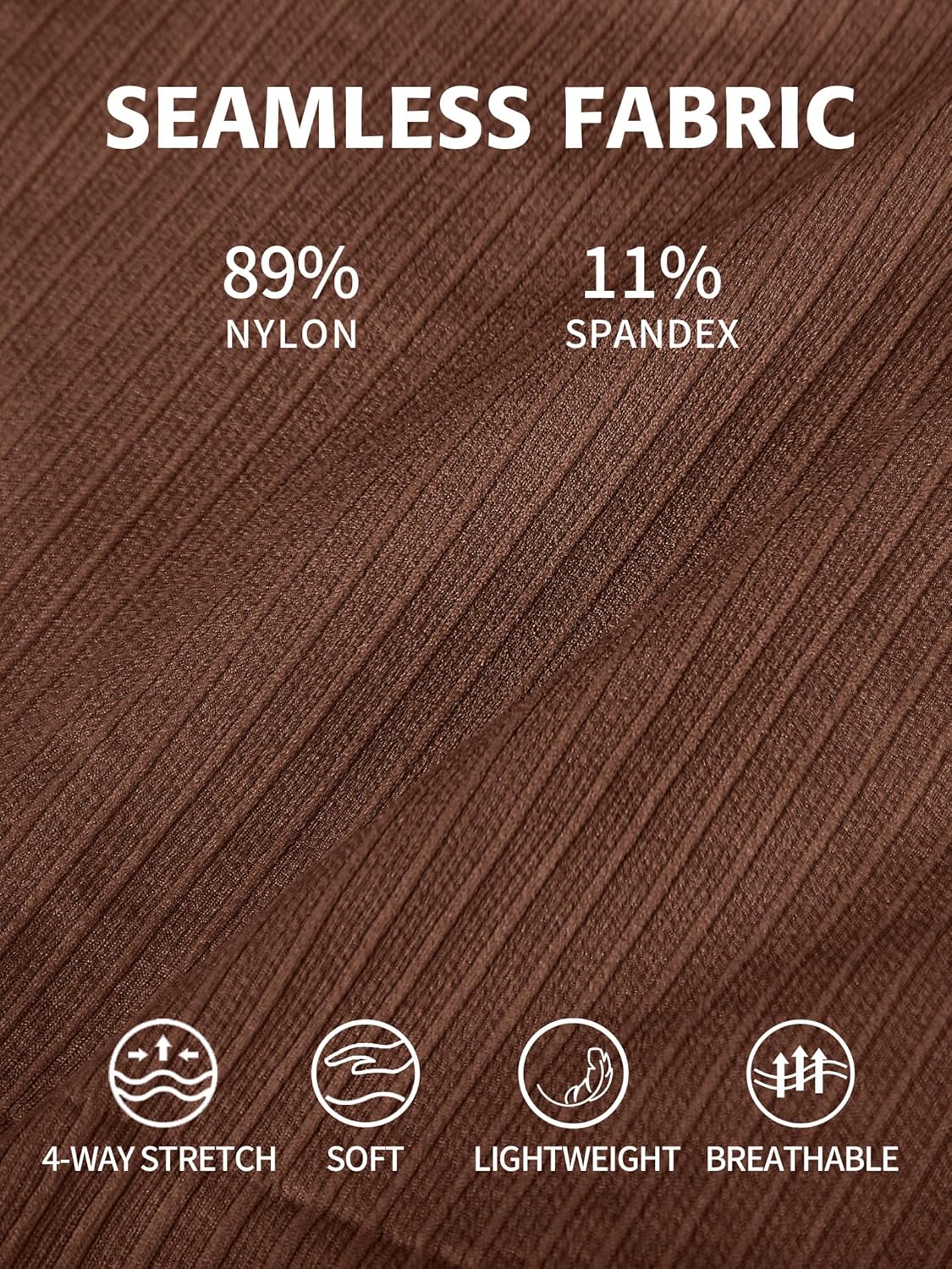 ATTRACO Women Ribbed Workout Crop Tops with Built in Bra Yoga Racerback Tank Top Tight Fit - Image 8