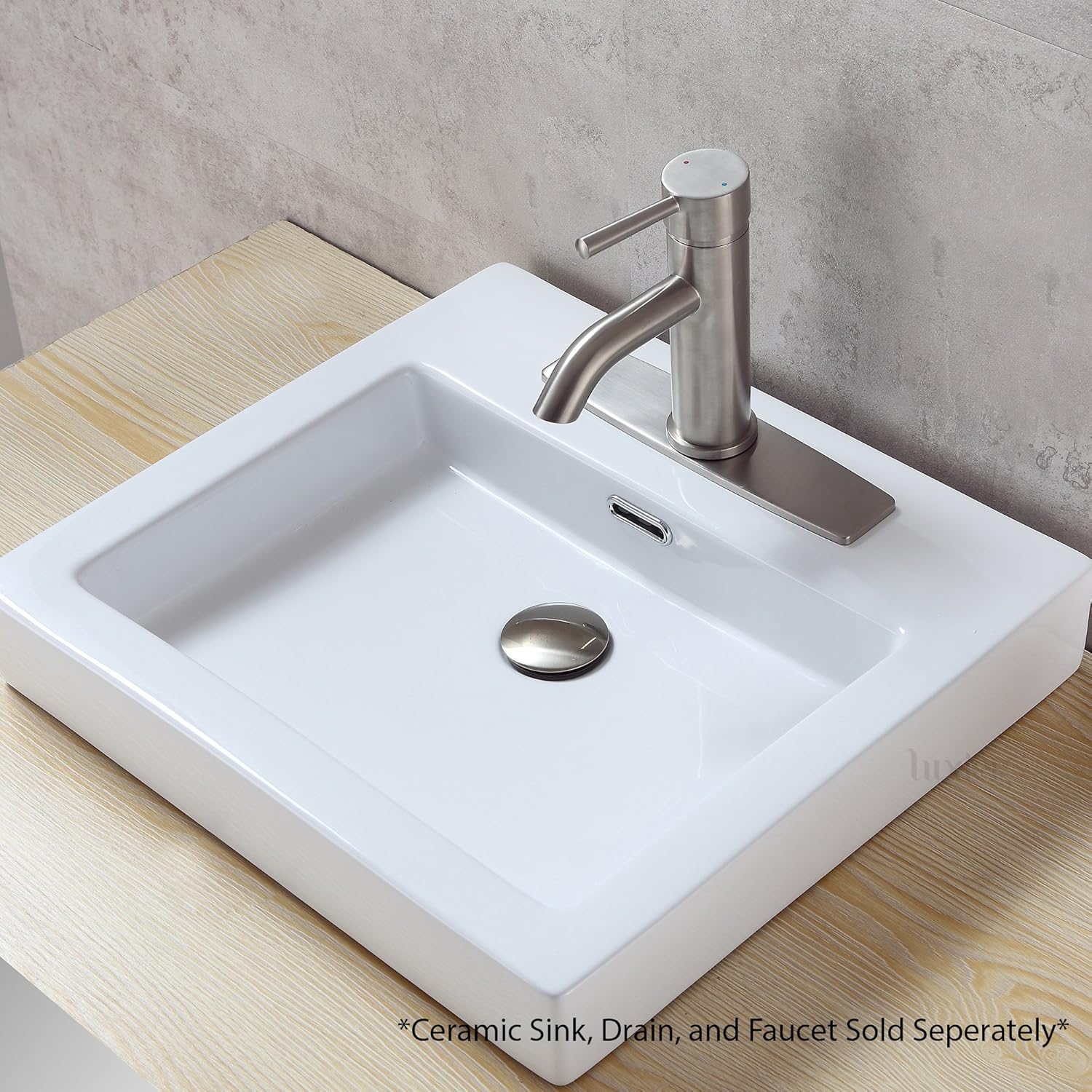 Luxier DKPL-10 10" Kitchen Sink Faucet Hole Cover Deck Plate Escutcheon (Brushed Nickel)