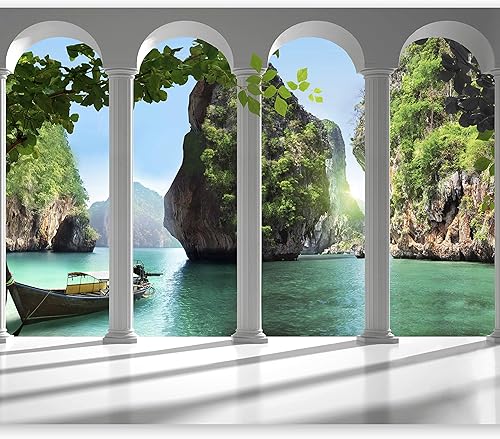 artgeist Mural de pared Paradise 135 x 101 pulgadas, papel tapiz autoadhesivo XXL, autoadhesivo para despegar y pegar, calcomanía grande, extraíble,