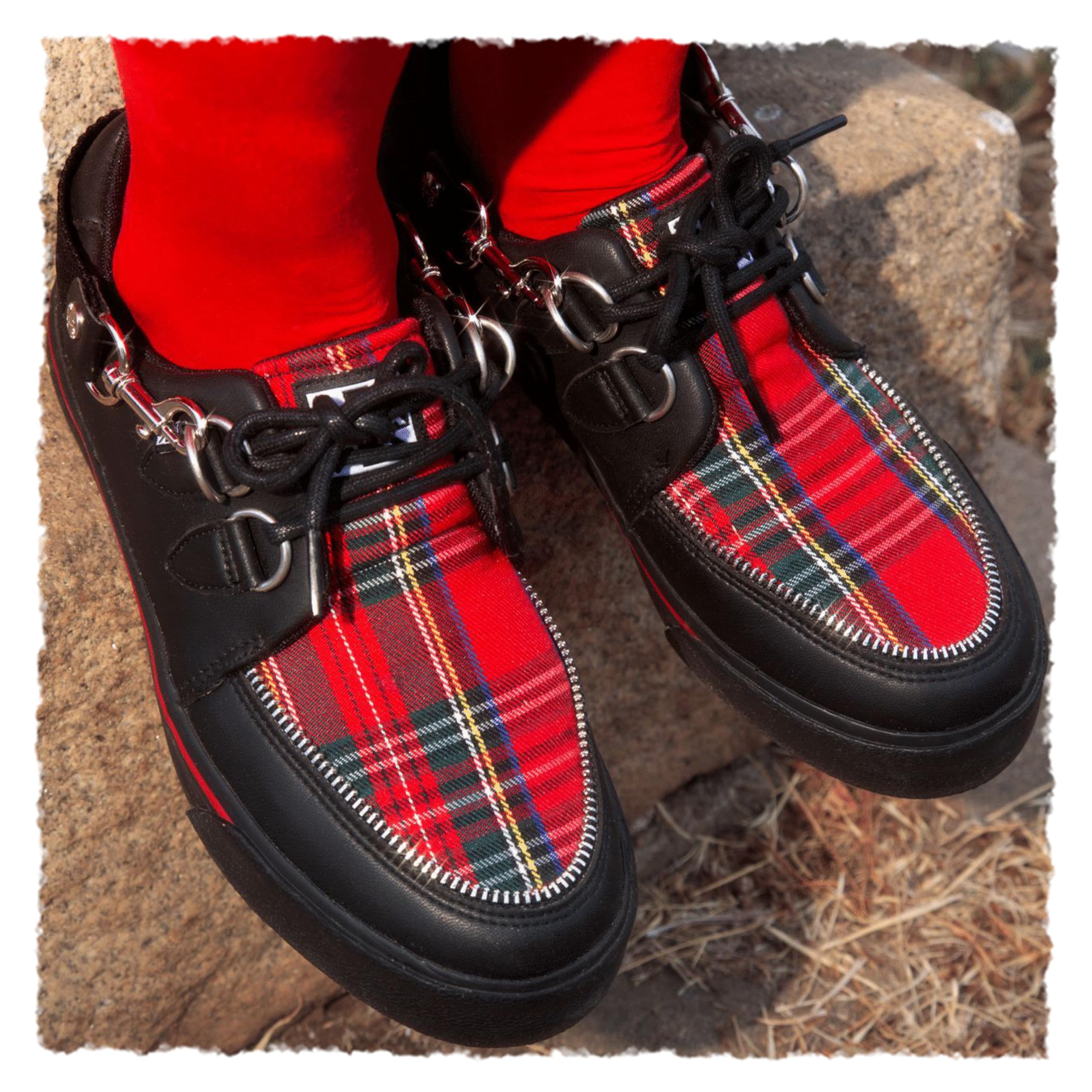 T.U.K. Vegan Creeper Sneaker - Scarpe da Ginnastica da Uomo e da Donna - Stile Punk, Goth e Rocker in Pelle e Scarpe Stringate
