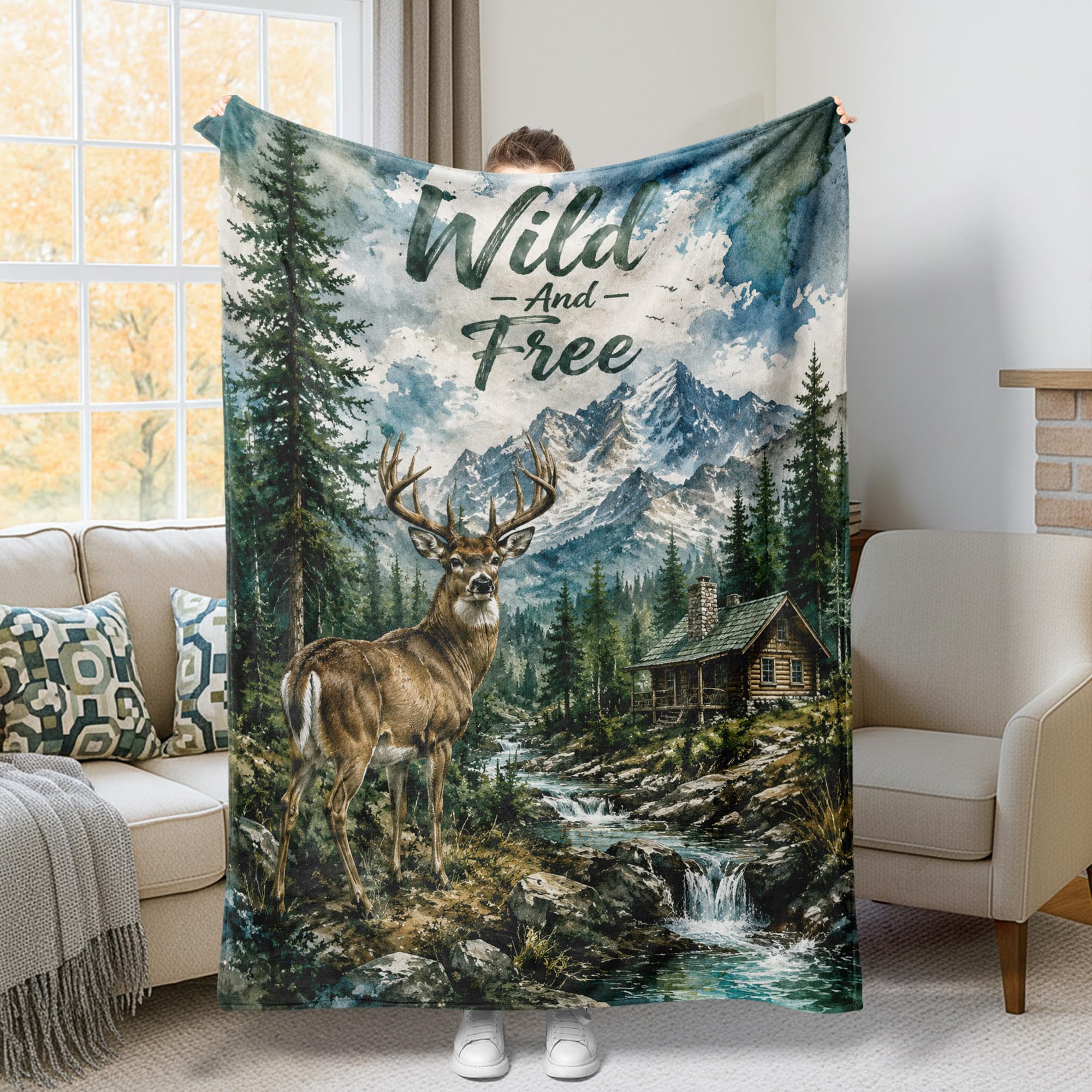 Couverture en peluche contre le froid au bureau - Plaid compact et léger 127x152 cm