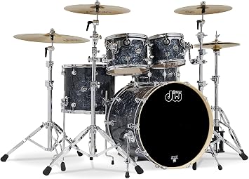 Drum Workshop Performance Series 4-Piece Finish Ply Drum Shell Pack Black Diamond