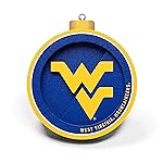 YouTheFan NCAA West Virginia Mountaineers 3D Logo Series Ornament