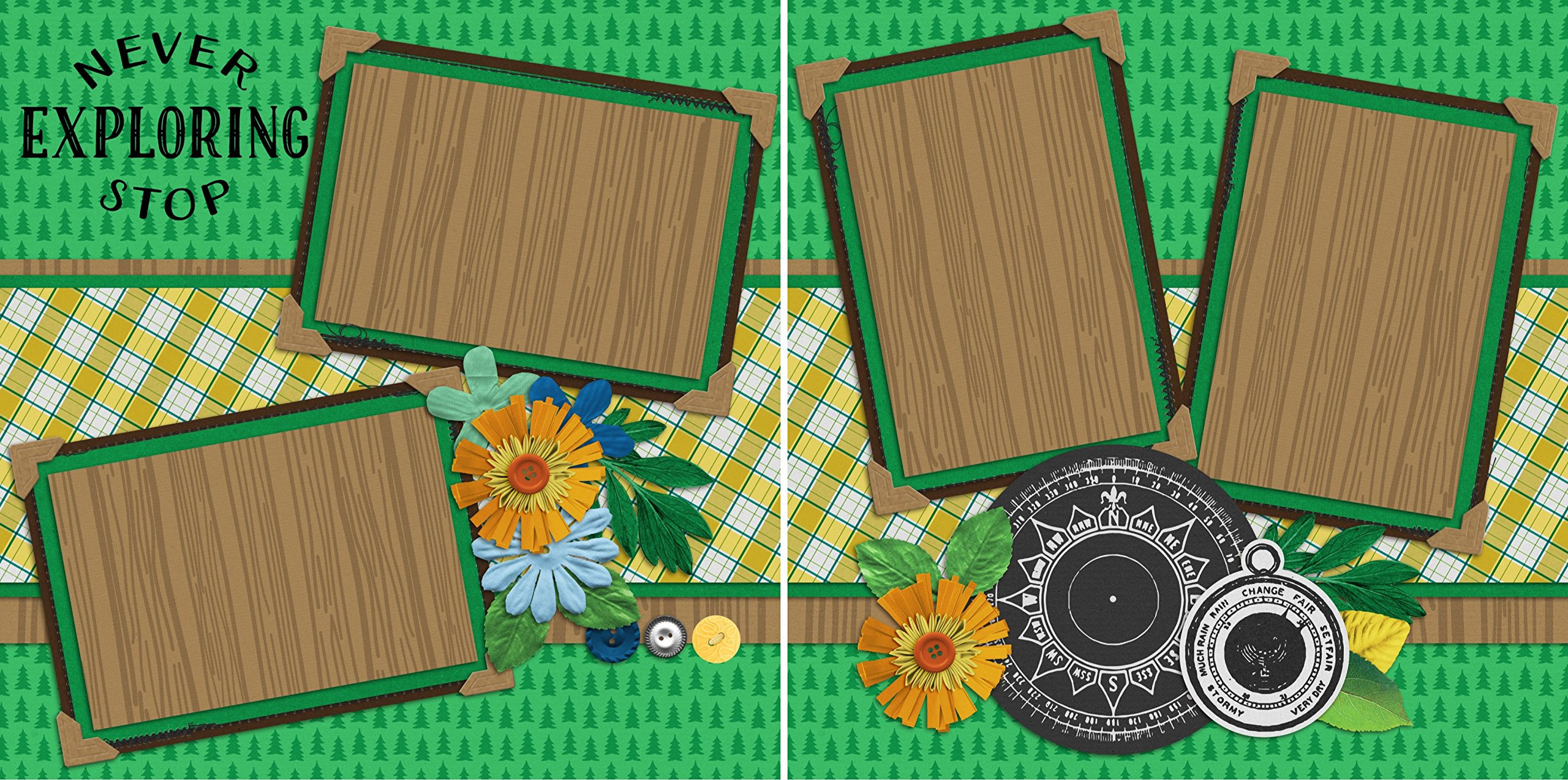 Zestaw do scrapbookingu The Great Outdoors - 5 układów podwójnych stron