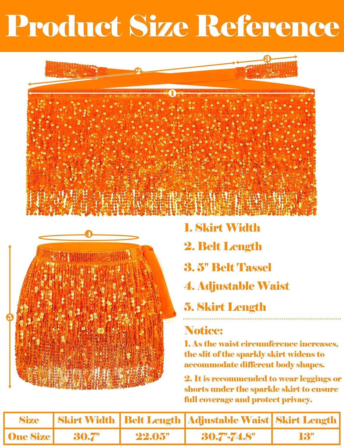 Olreco Womens Sequin Skirt for Women Sparkly Skirt for Women Glitter Skirts Sparkle Fringe Skirts Rave Halloween Accessories
