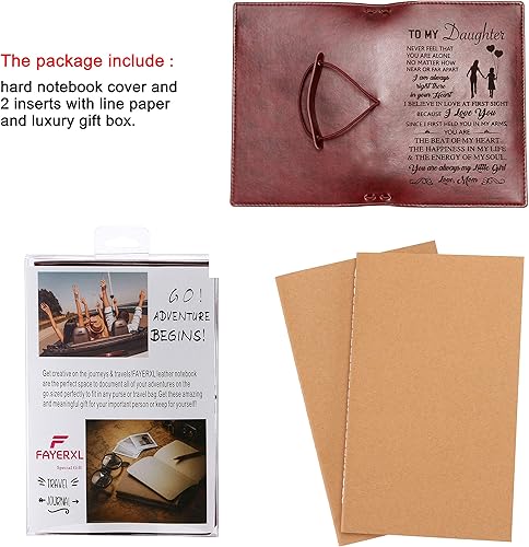 Miniatura 4 de Diario para hija de parte de mamá, de piel, con forro para libreta inspiradora, diario personalizado, ideas de regalo para hija, regalo de regreso a