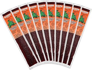 Buffalo Bob's Wild Game Meat Snack - Alligator BBQ Jerky 10 Pack