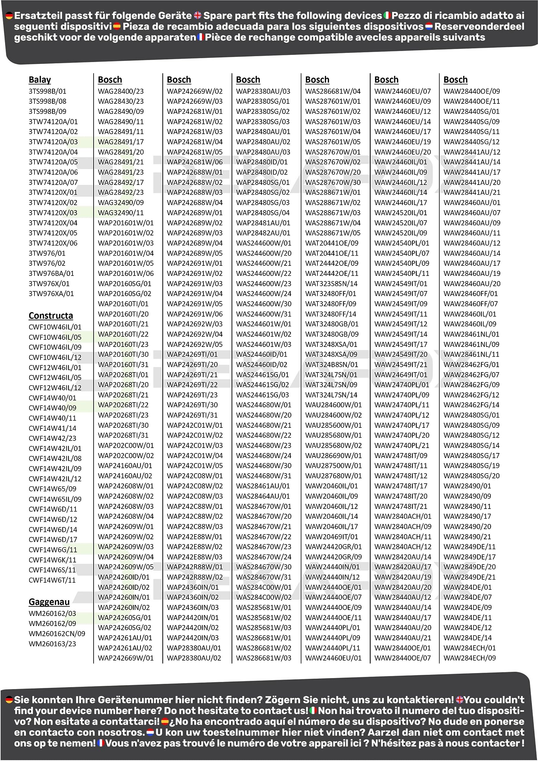 Pompa odpływowa do Bosch Siemens 145093 00145093 z głowicą pompy i sitkiem do pralko-suszarki jak Avantixx Logixx Maxx iQ300 iQ500 iQ700 iQ800 seria 4 seria 6