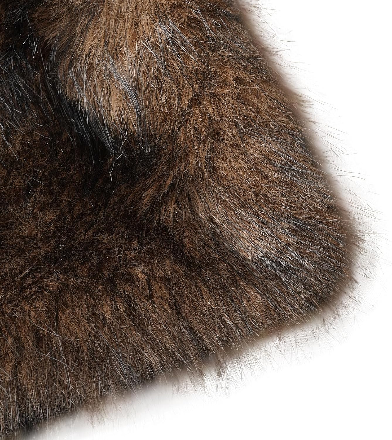 Amazhiyu Women's Faux Fur Zip Up Vest Stand Collar Sleeveless Jacket with Pocket