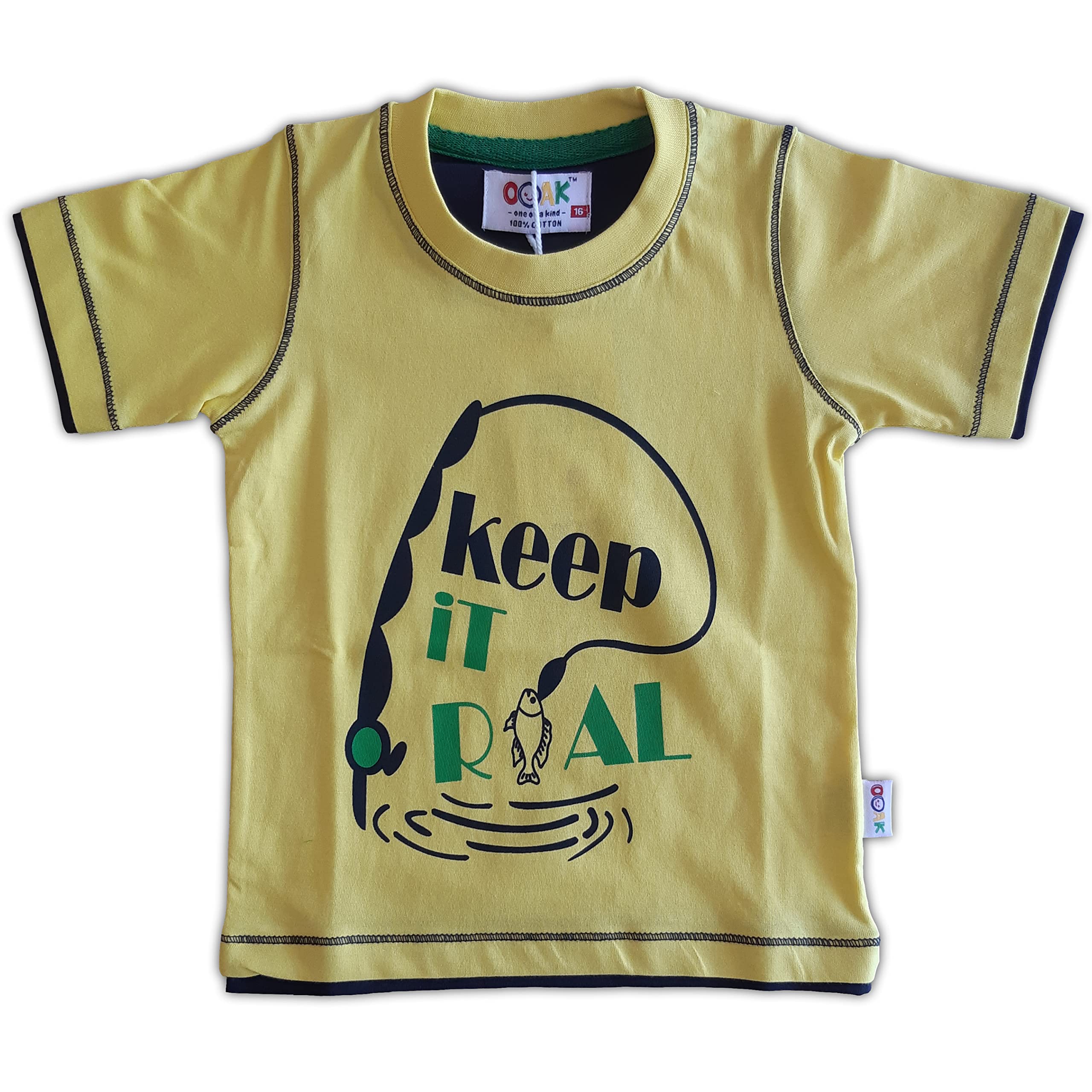OOAK-ONE OF A KIND Keep it Real Baby & Boys Cotton T-Shirt for 12 Months - 6 Years