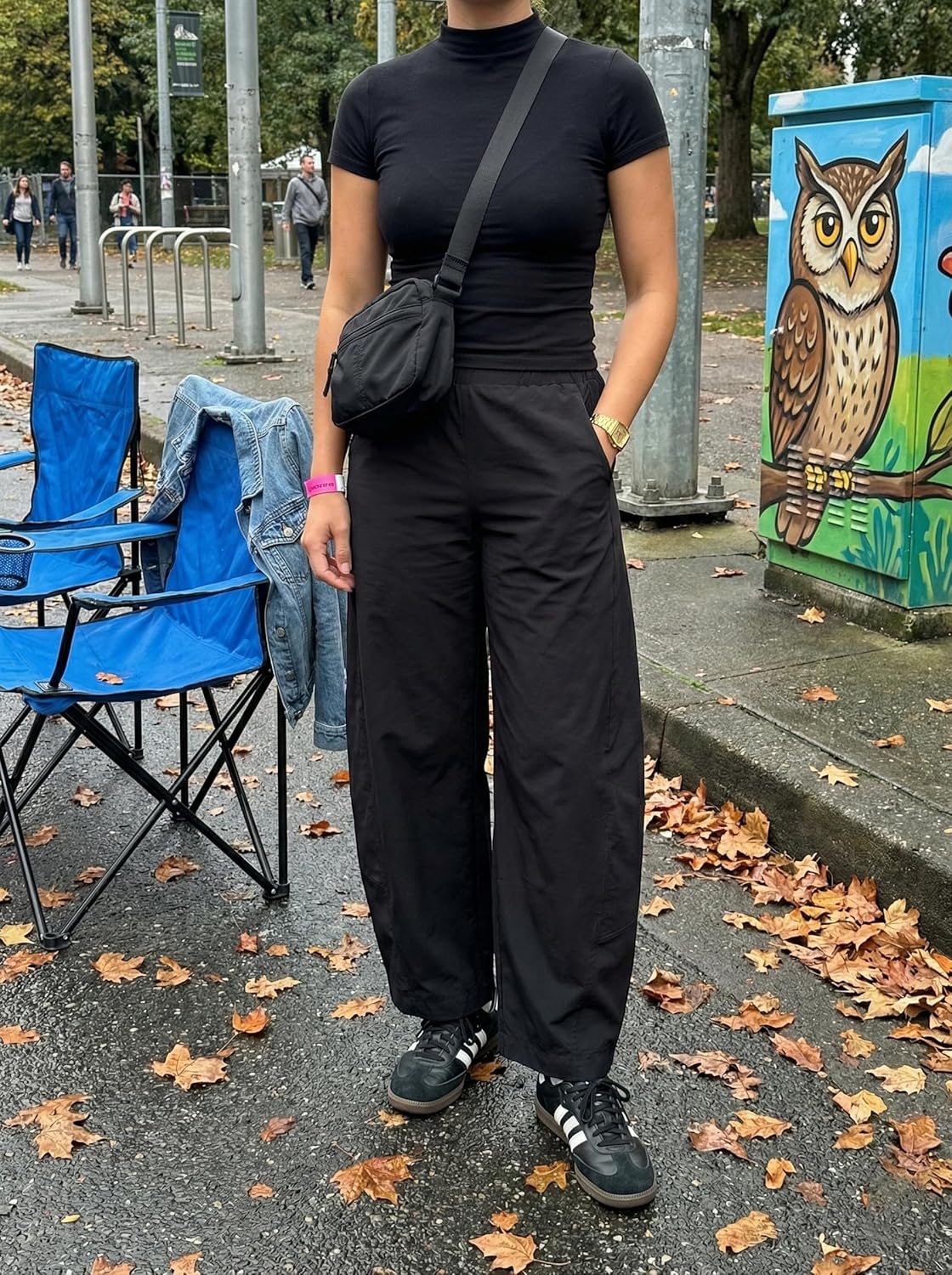 LOMON Barrel Pants for Women Hidden Elastic Quick Dry Travel Crop Ankle Wide Leg Petite Trousers with Pockets Spring 2026 - Image 3