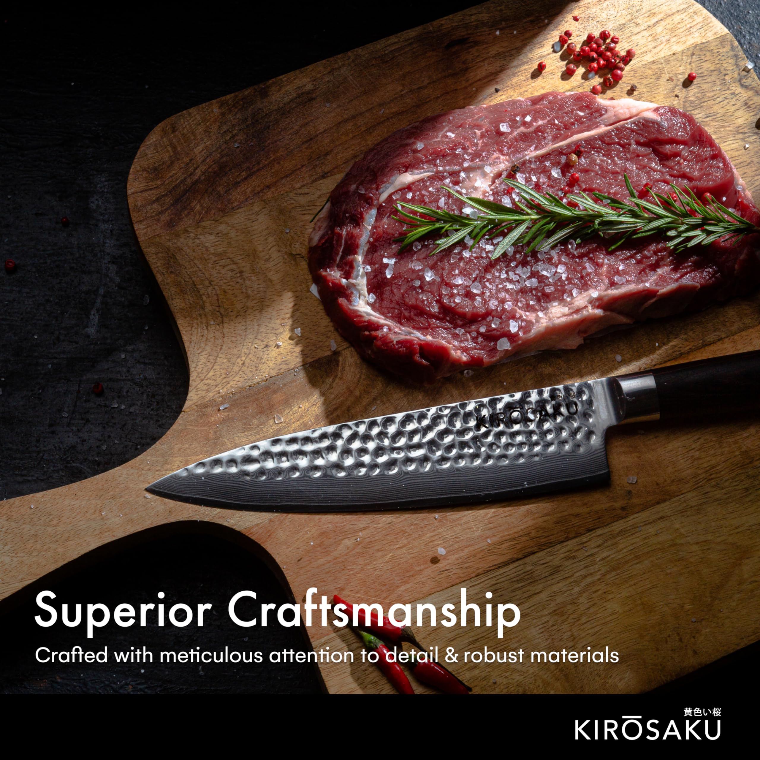 Japanisches Messer - 20cm Santoku Damast Küchenmesser aus 67 Schichten Damaststahl - Scharfes Profi Küchenmesser mit Ergonomischem Pakkaholz Griff - Kochmesser für Hobby- und Profiköche