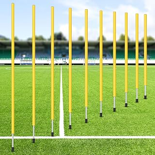 Blulu 30-Pack 5ft Agility Training Poles - Durable Soccer Slalom Sticks for Football Speed, Agility Drills & Multi-Sport Workouts