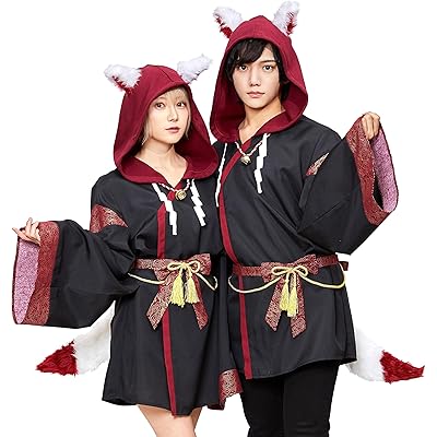 クリアストーン(Clearstone) ファングル コスプレ ハロウィン 稲荷様パーカー ユニセックス ブラック