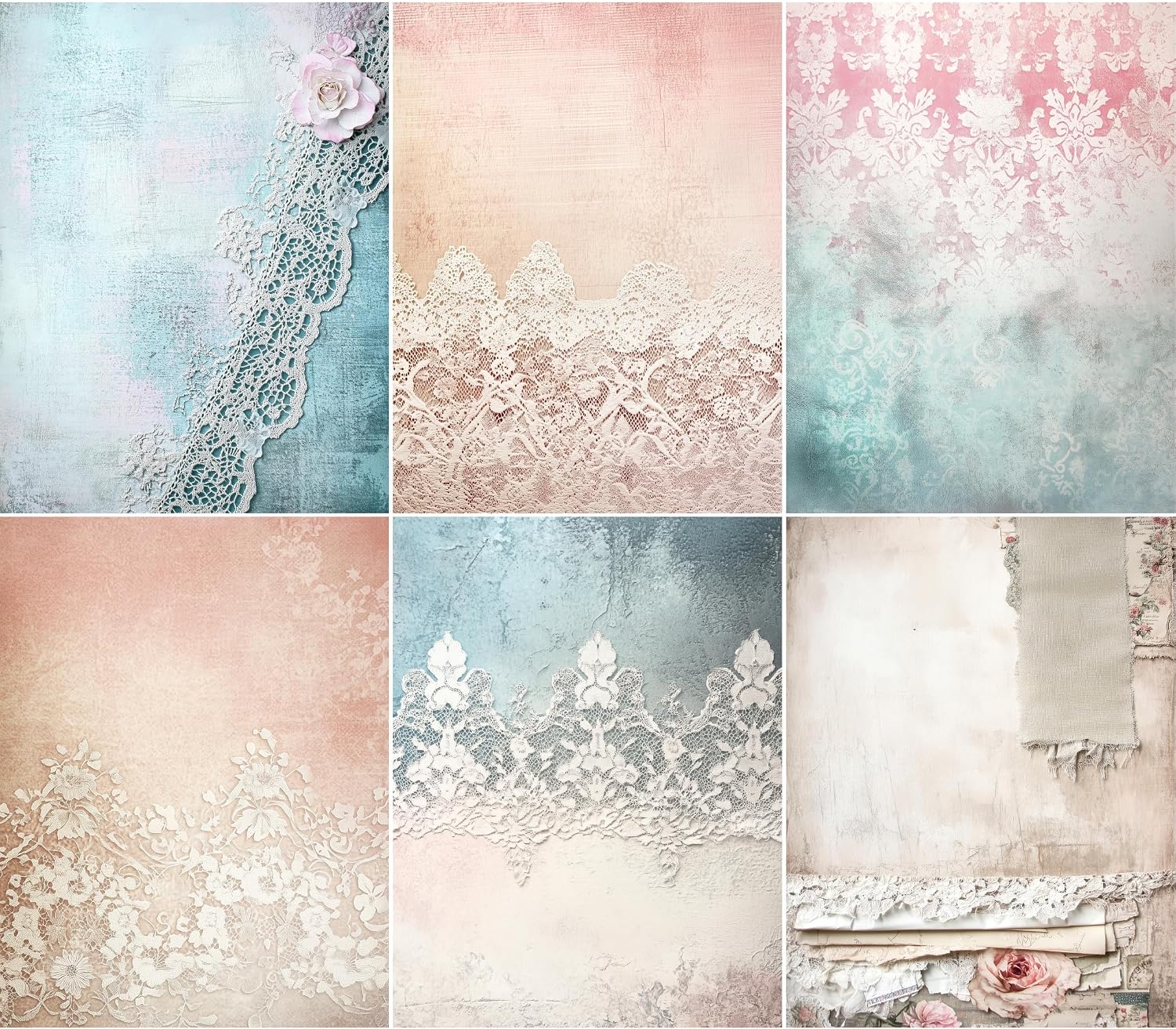 Sewing & Lace Rice Papers, 8 x 10.5 inch – Decoupage Paper Design for Furniture, Mixed Media, Cards & Crafts, Decoupage by CRAFT KREATIVELY