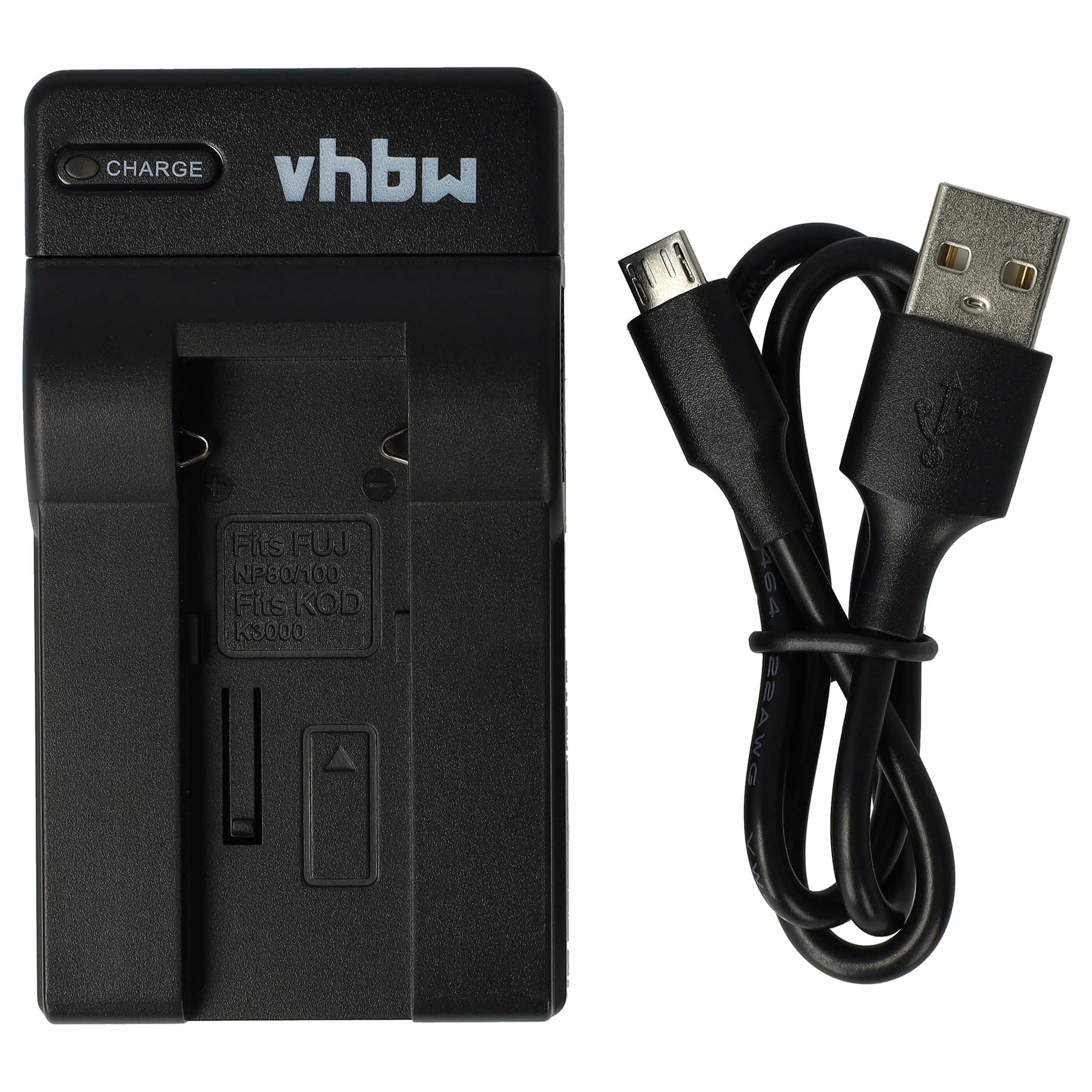 vhbw Micro USB ładowarka kabel do ładowania pasujący do aparatu bateria Leica Digilux zoom, NP-80.