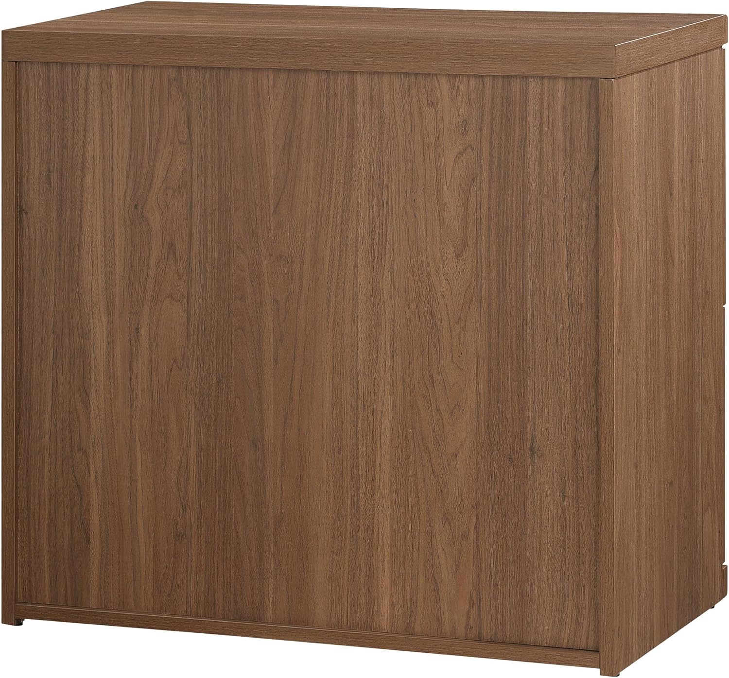 OSP Home Furnishings Alpine 2-Drawer Vertical File with Lockdowel Fastening System, 30 inches Wide, Majestic Walnut Finish