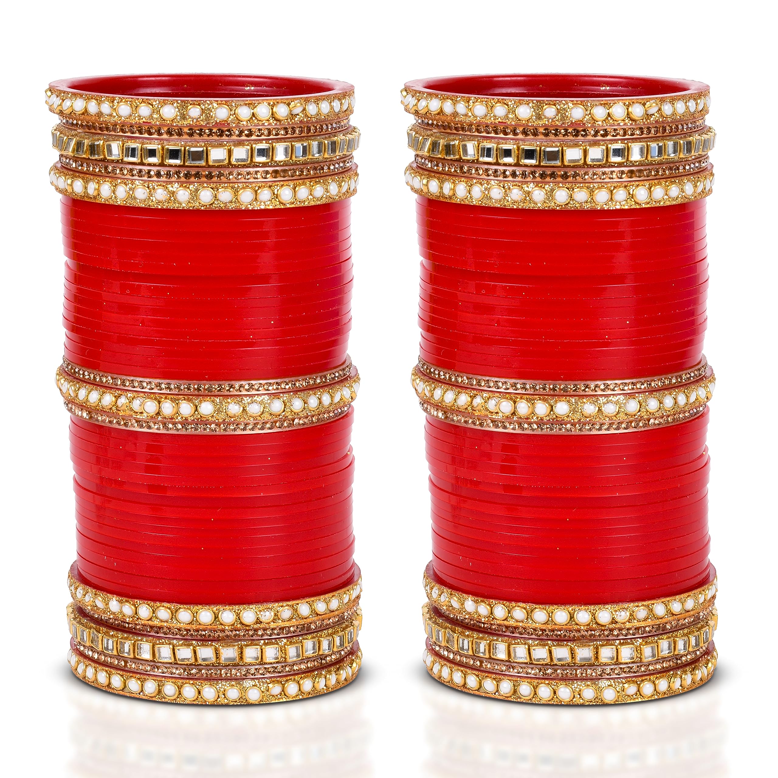 HINS Plastic Radiant Red Punjabi Bridal Chuda for Girls, Women, and Brides (2.4, Style1, Red) (B0CJYJLWK8) Amazon Price History, Amazon Price Tracker