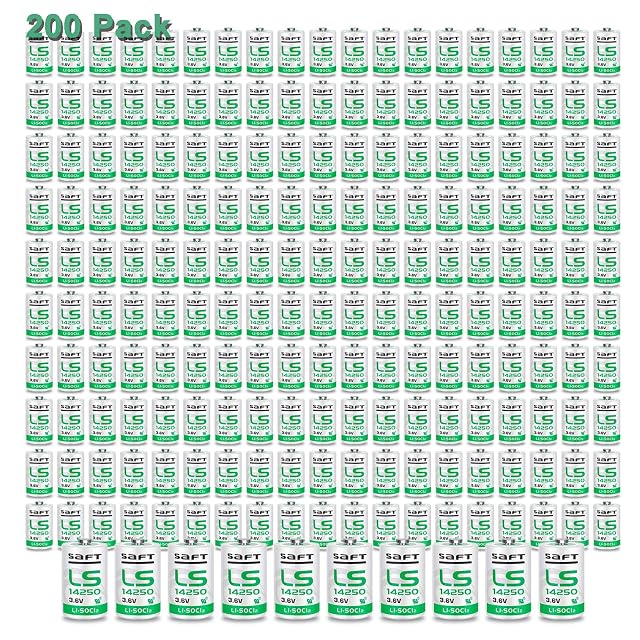 200pcs 3 6v LS14250 LS 14250 C 1 2 AA Lithium Battery 1200mAh Replace for SAFT LS14250 Battery