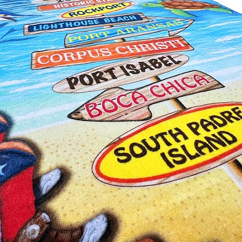 Miniatura 3 de Texas - Toalla de playa 30 x 60 pulgadas, 100% algodón (30 x 60 pulgadas, Texas Signs)