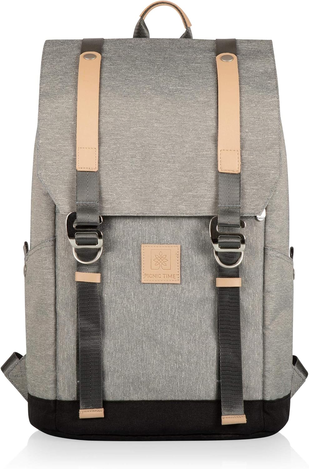 Picnic TIME PT-Frontier Picnic Backpack - Backpack Cooler with Picnic Set - Cooler Backpack Picnic Kit, (Heathered Gray)