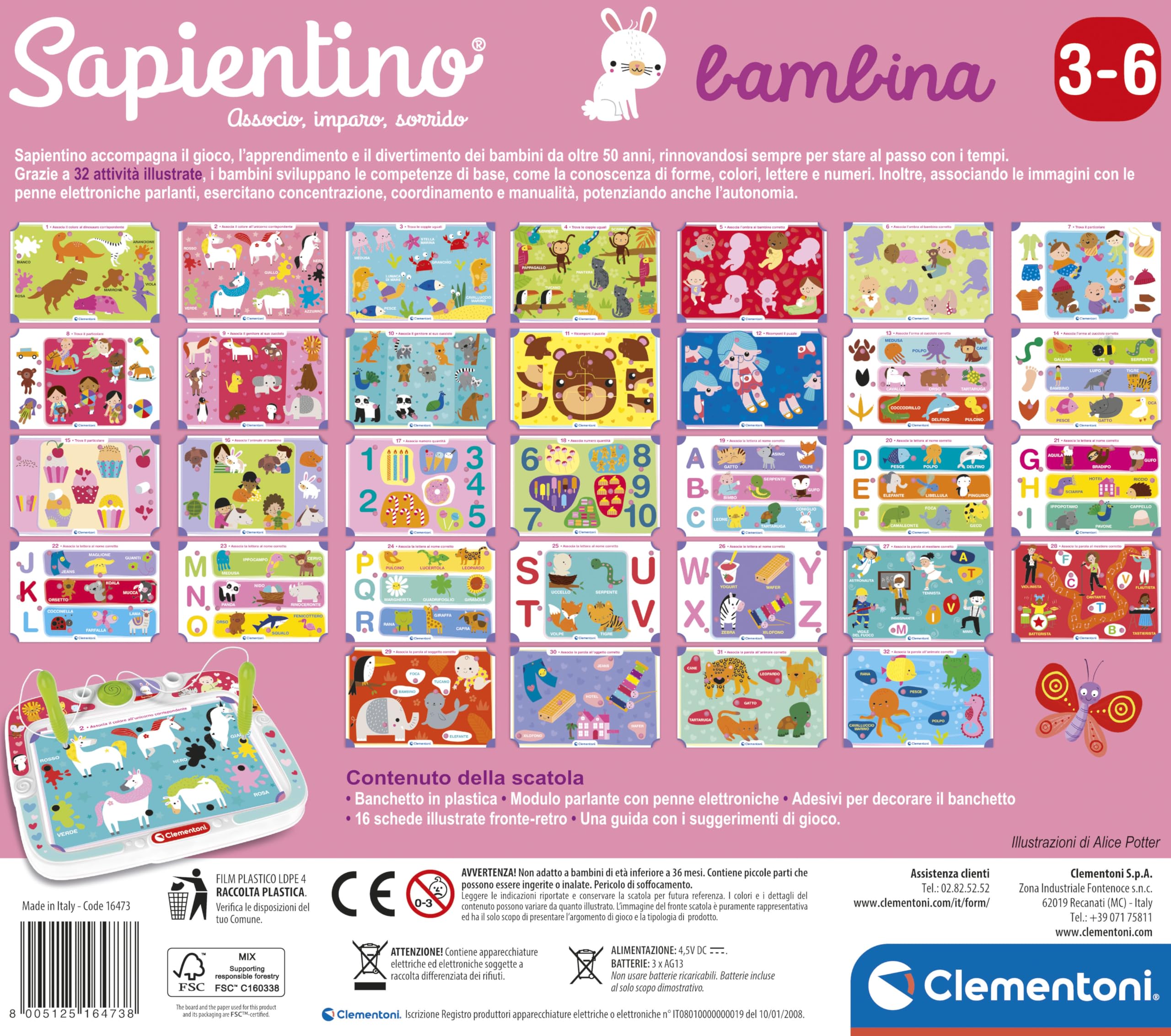 Clementoni Sapientino Penna Interattiva Ben 10, Gioco Educativo Per Bambini 32 Attività