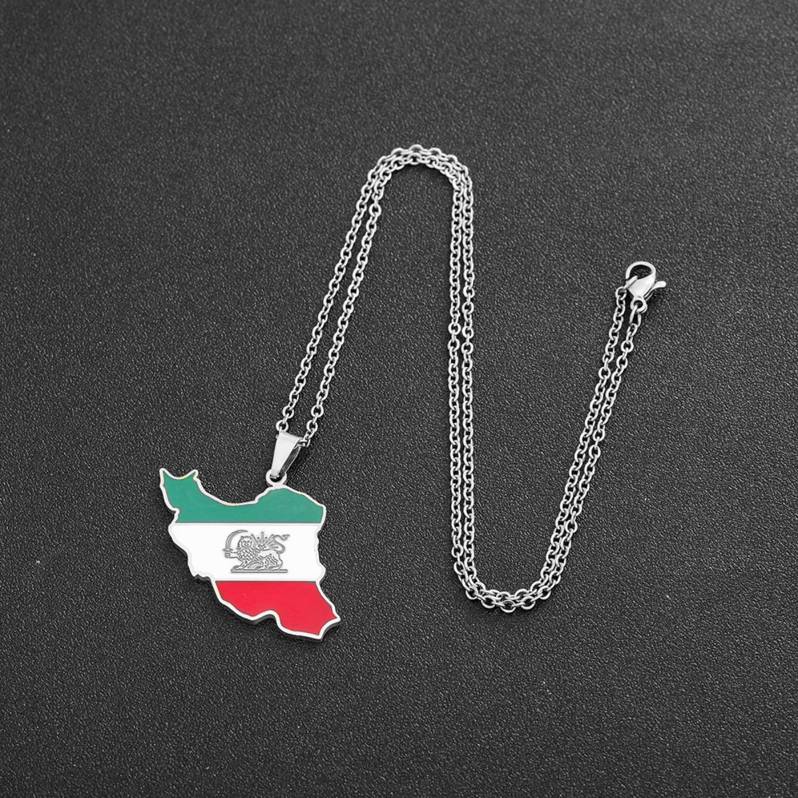 DVRFEBT Kaart Ketting - Barbados Island Kaart Vlag Hanger Kettingen Charme Etnische Land Ketting Sieraden Sleutelbeen Ketting Trui Dunne Ketting Patriottische Chique Choker Mannen Vrouwen Cadeau
