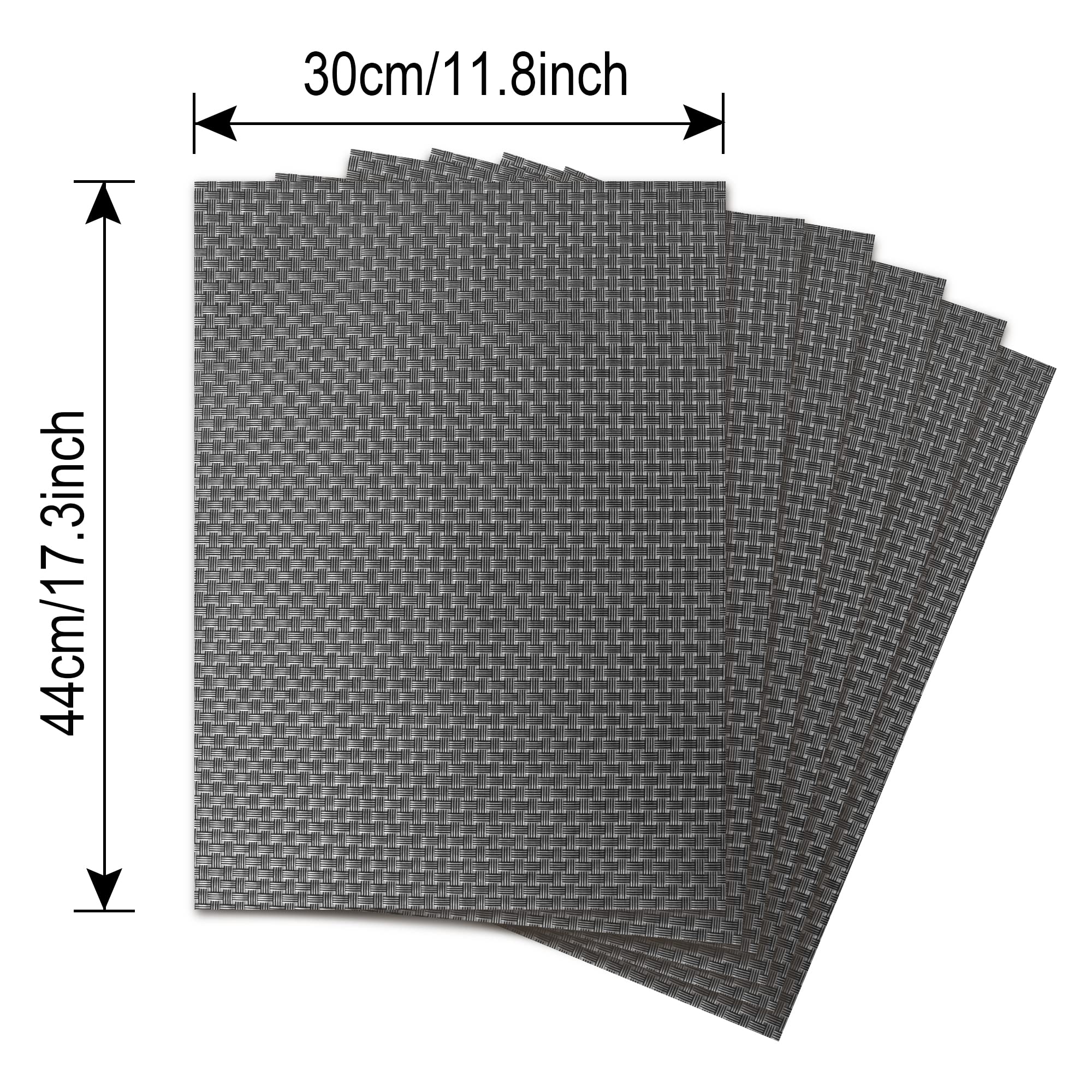Time to Sparkle Set of 12 PCS Vinyl Woven 6pcs Placemats + 6pcs Coasters Place Mats Non slip Table Mats Waterproof Heat-resistant Dining Table Mats Decor (Dark grey) - Image 3