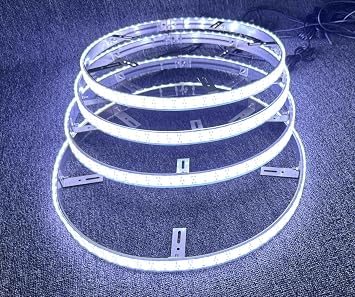4PCS 17.5 Triple Row White LED Wheel Lights Fits Car Truck Pickup
