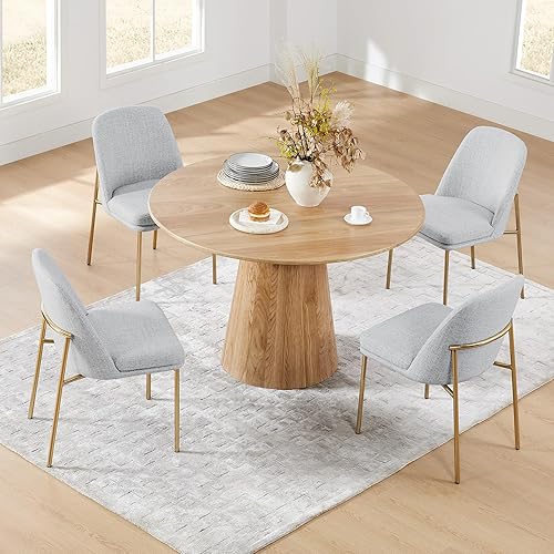 Miniatura 5 de CHITA Juego de 2 sillas de comedor modernas, sillas de comedor de metal con certificación FSC para comedor, color gris claro Gris,claro,Verde (Moss