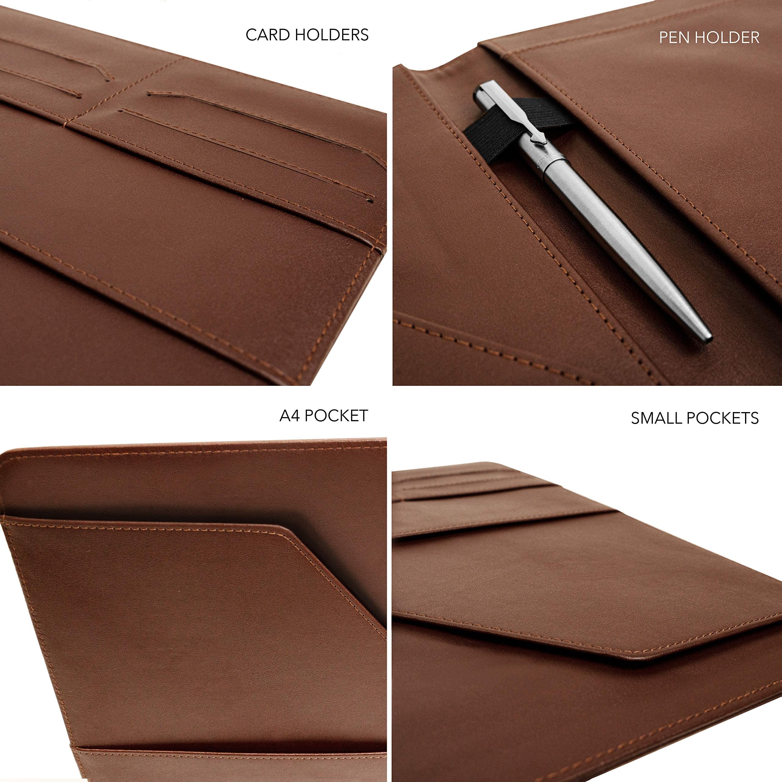 Wundermax Padfolio Portfolio Vegan Leather Binder Business Folder