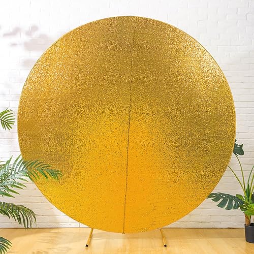 Cubierta de fondo redonda de lentejuelas con purpurina de 6.6 pies, cubierta de fondo circular brillante brillante para arco redondo para sesión de