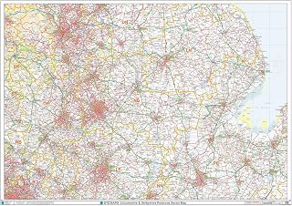Postcode Sector Map - (S11) - Lincolnshire & Derbyshire - Wall Map-Paper