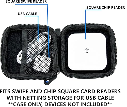 Miniatura 5 de CASEMATIX Funda de transporte compatible con lector de tarjetas de crédito portátil sin contacto y lector de chips cuadrado, solo funda rosa