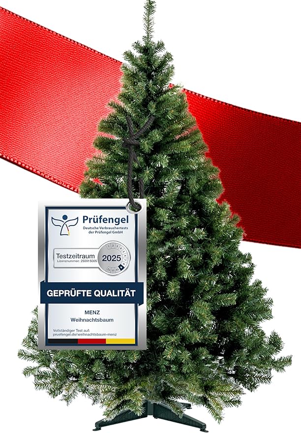 Künstlicher Weihnachtsbaum 180 cm, Grün – überzeugend für 10 Jahre – Pflegeleicht Preiswert Festlich – Tannenbaum künstlich von Menz